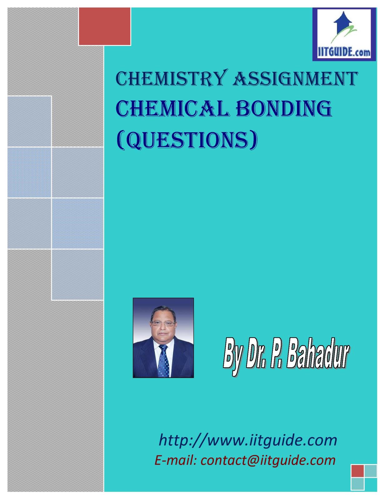 IIT JEE Main Advanced Chemistry Problems - Chemical Bonding