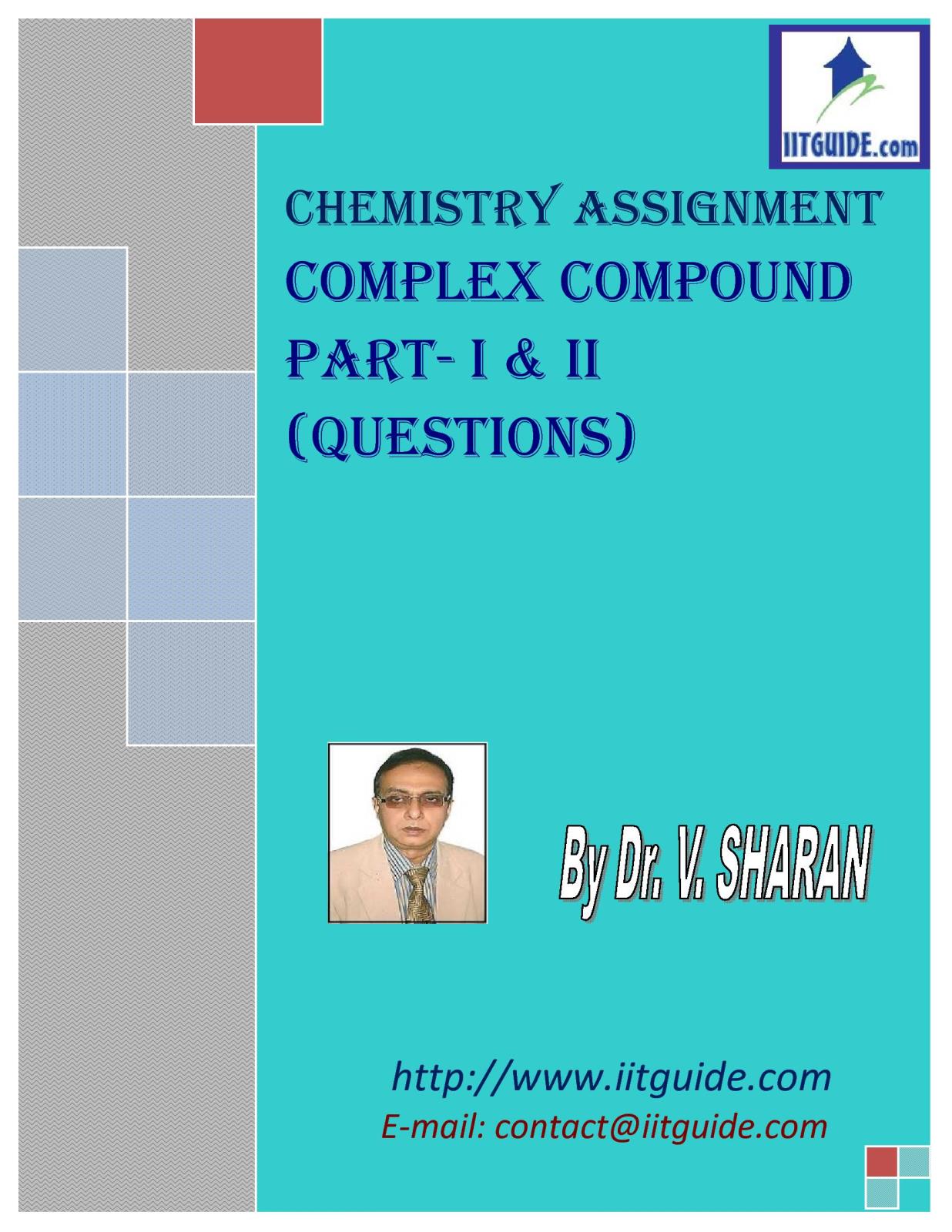 IIT JEE Main Advanced Chemistry Problems - Complex Compound