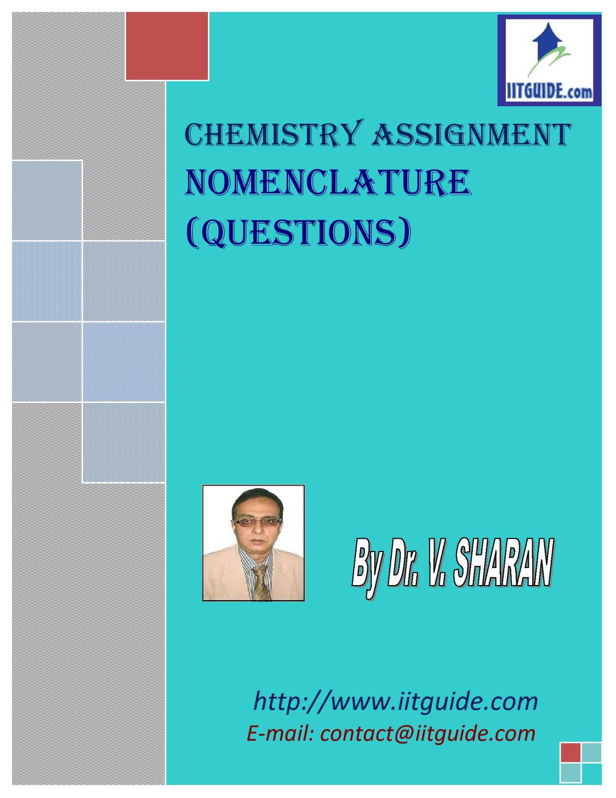 IIT JEE Main Advanced Chemistry Problems - Nomenclature