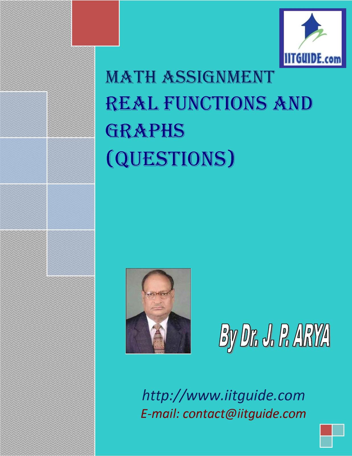 IIT JEE Main Advanced Math Problems - Real Functions and Graphs