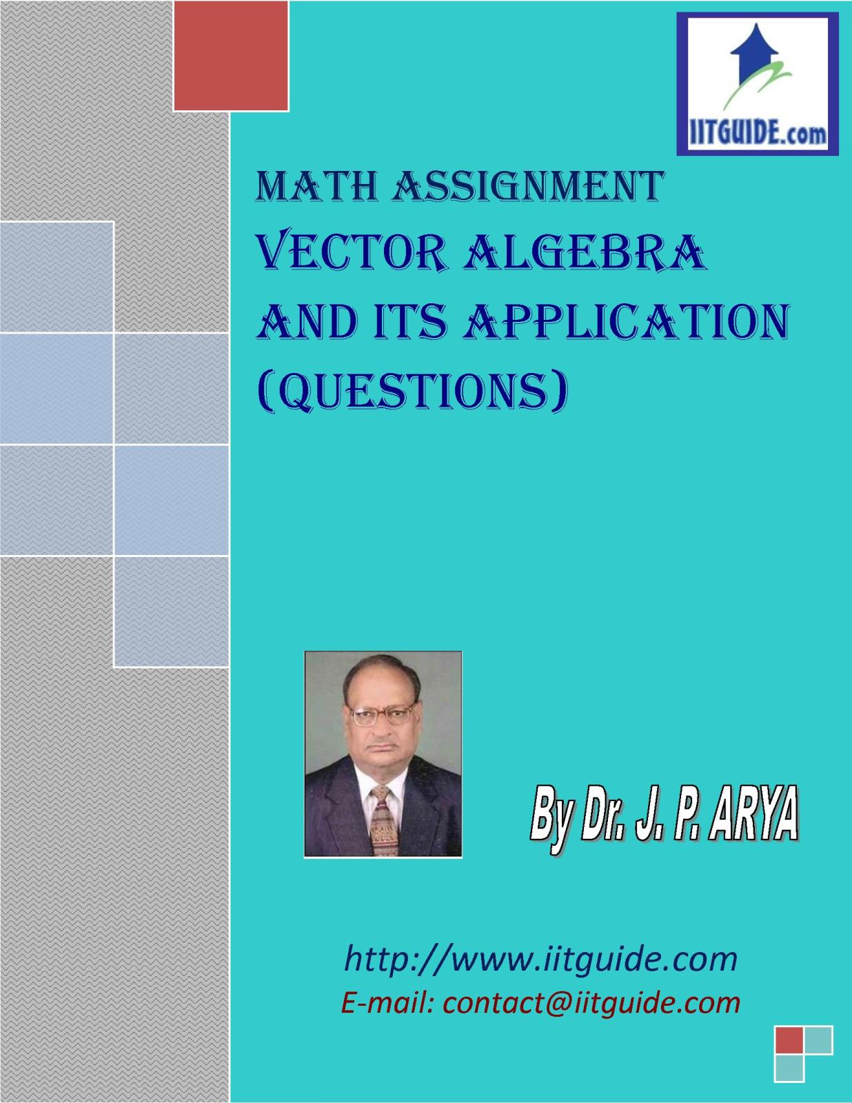IIT JEE Main Advanced Math Problems - Vector Algebra Application