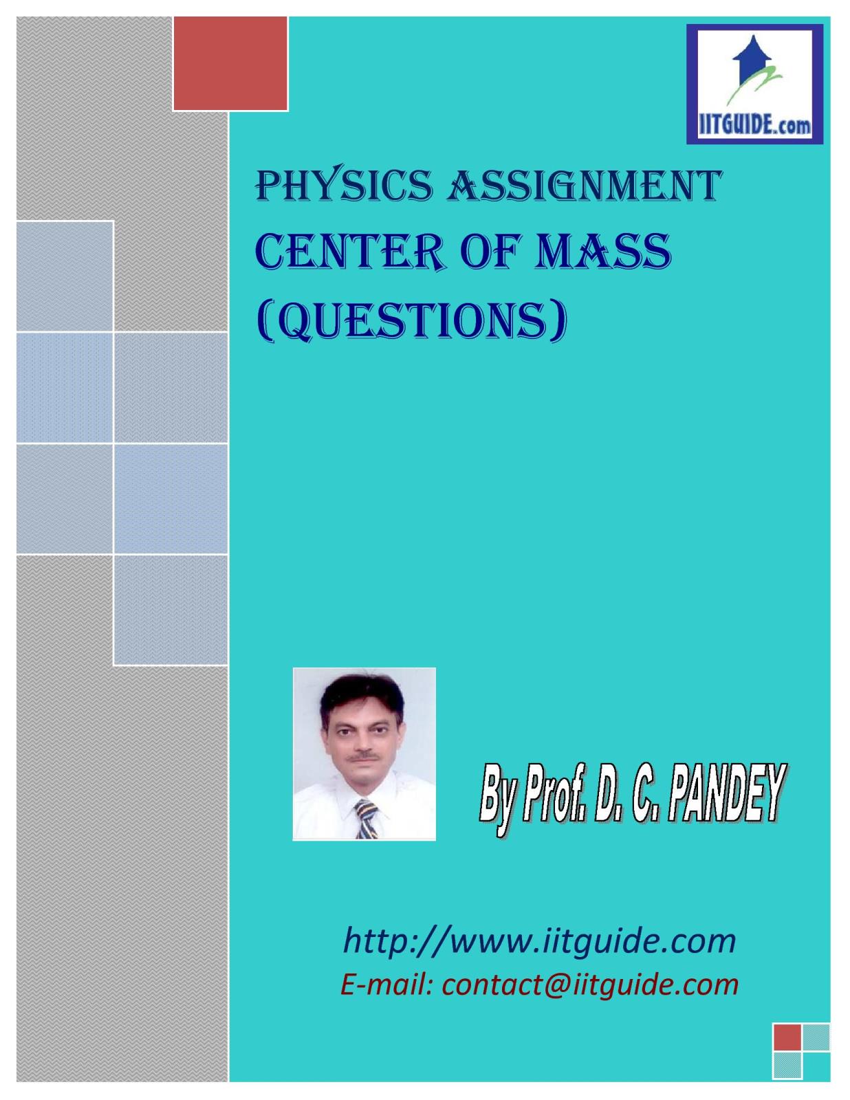 IIT JEE Main Advanced Physics Problems - Center of Mass