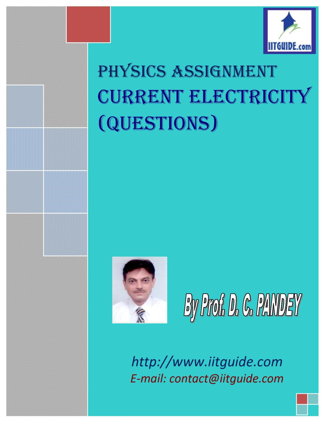IIT JEE Main Advanced Physics Problems - Current Electricity