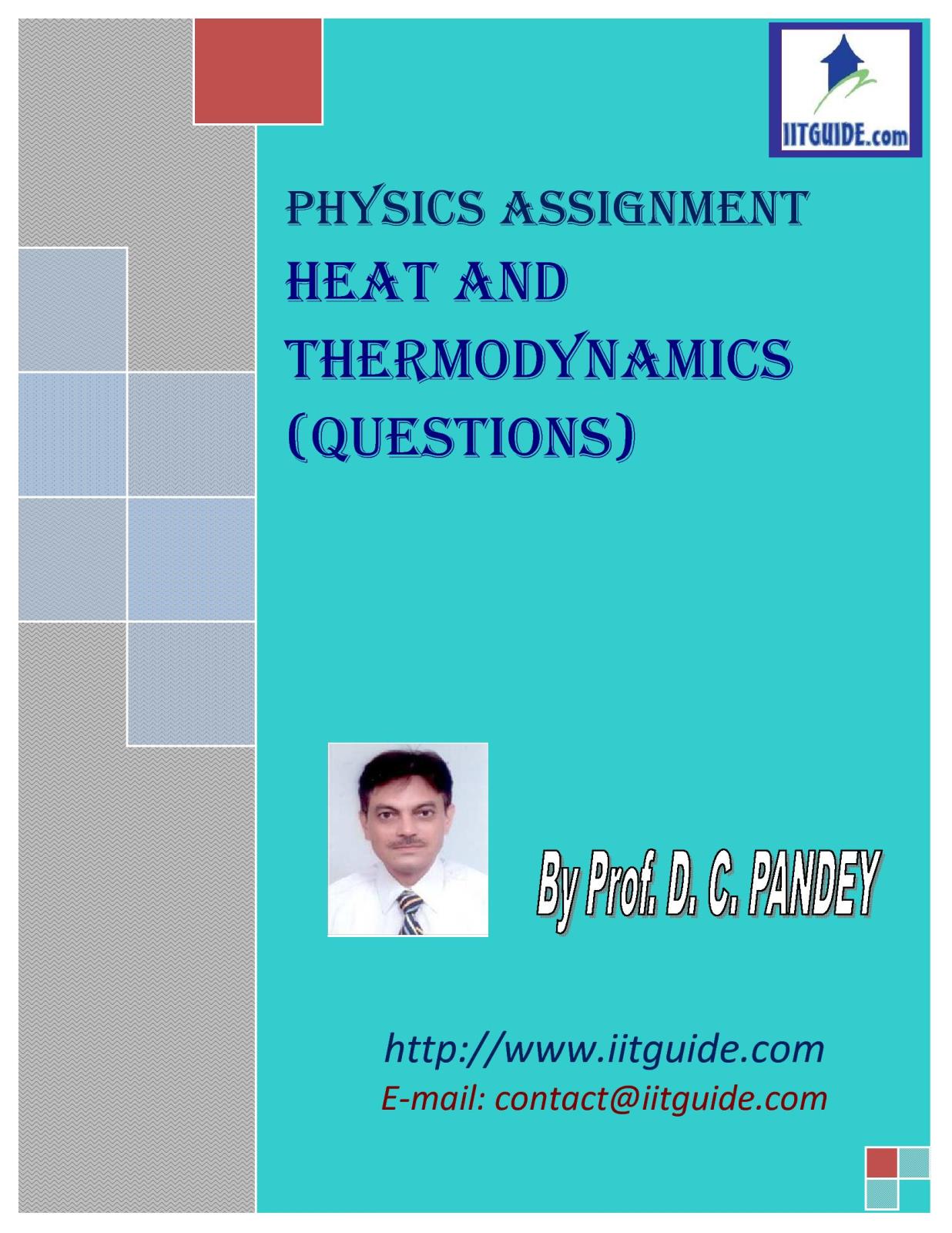 IIT JEE Main Advanced Physics Problems - Heat and Thermodynamics