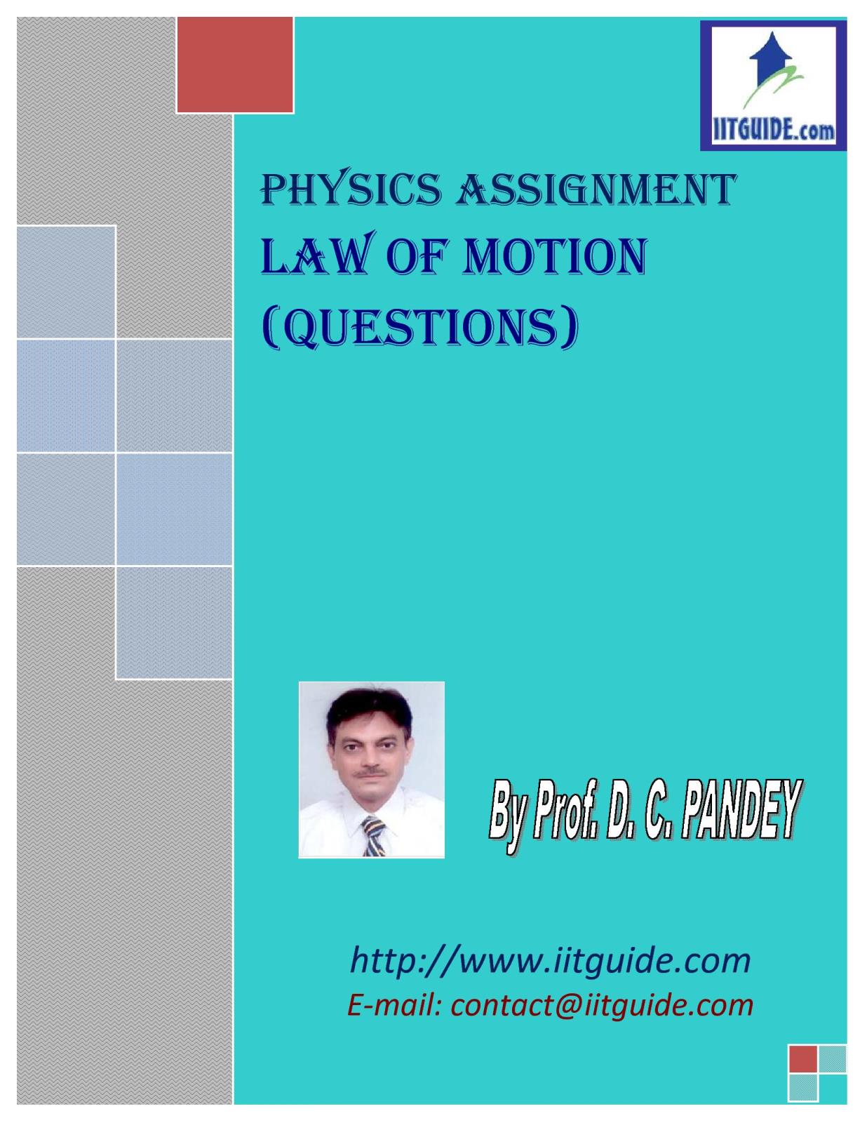 IIT JEE Main Advanced Physics Problems - Laws of Motion