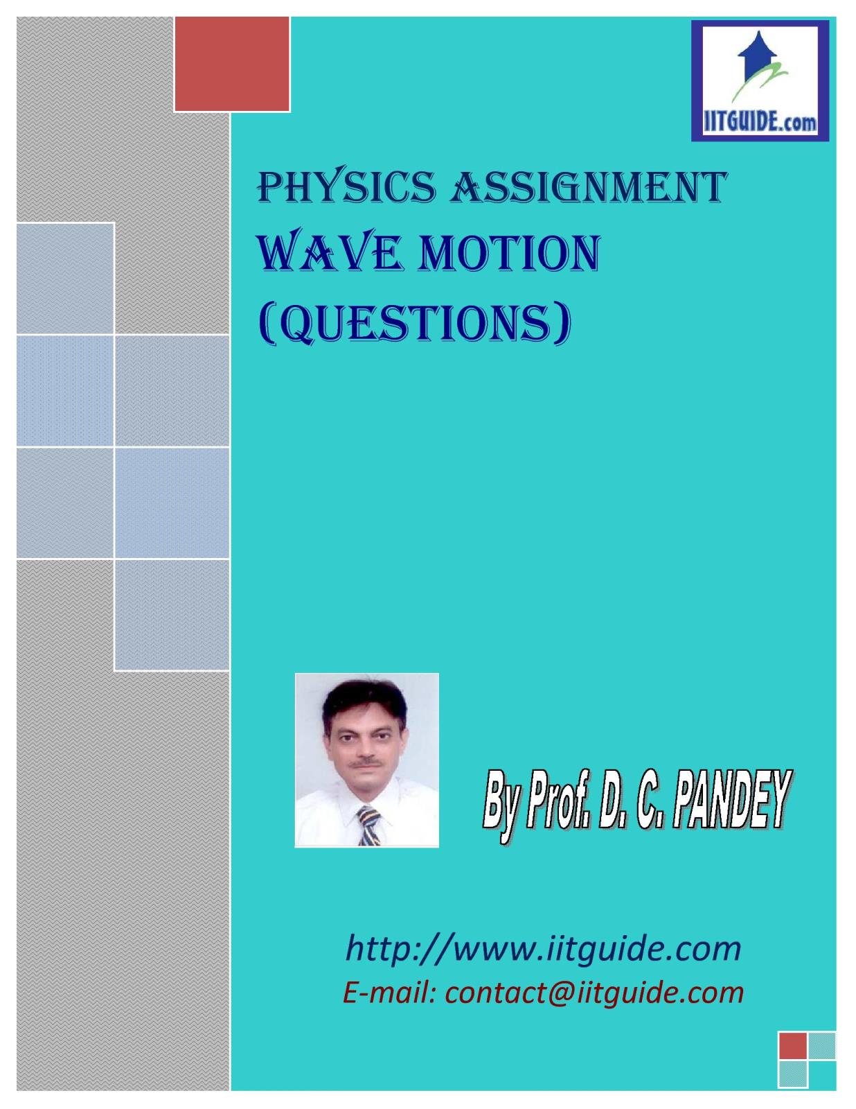 IIT JEE Main Advanced Physics Problems - Wave Motion