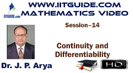 IIT JEE Main Advanced Coaching Online Class Video Math - Continuity and Differentiability