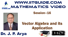 IIT JEE Main Advanced Coaching Online Class Video Math - Vector Algebra and its Application